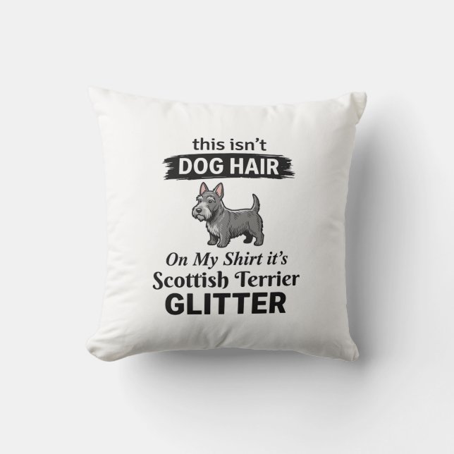 Scottish Terrier Glitter Funny Dog Lover Design_1 Cushion (Front)