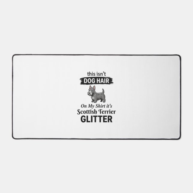 Scottish Terrier Glitter Funny Dog Lover Design_1 Desk Mat (Front)