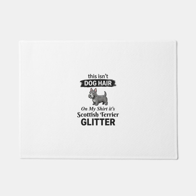 Scottish Terrier Glitter Funny Dog Lover Design_1 Doormat (Front)