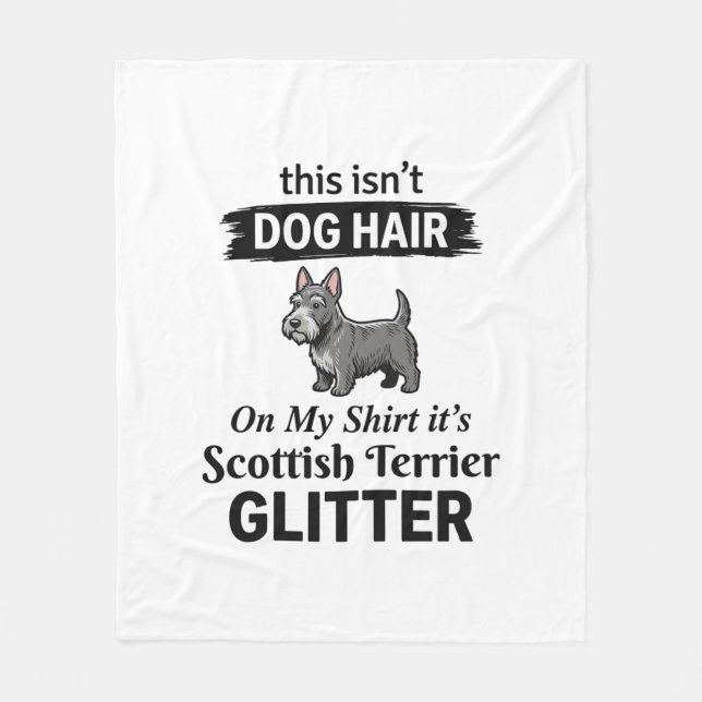Scottish Terrier Glitter Funny Dog Lover Design_1 Fleece Blanket (Front)