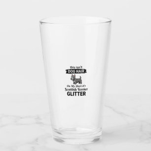 Scottish Terrier Glitter Funny Dog Lover Design_1 Glass