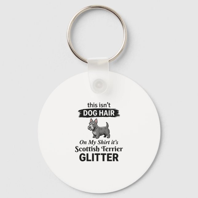 Scottish Terrier Glitter Funny Dog Lover Design_1 Key Ring (Front)