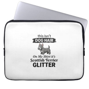 Scottish Terrier Glitter Funny Dog Lover Design_1 Laptop Sleeve