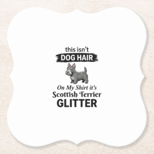 Scottish Terrier Glitter Funny Dog Lover Design_1 Paper Coaster