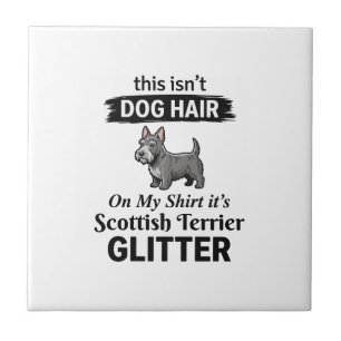 Scottish Terrier Glitter Funny Dog Lover Design_1 Tile