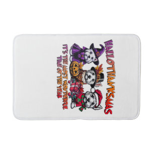 Scottish Terrier Halloween Thanksgiving Christmas  Bath Mat