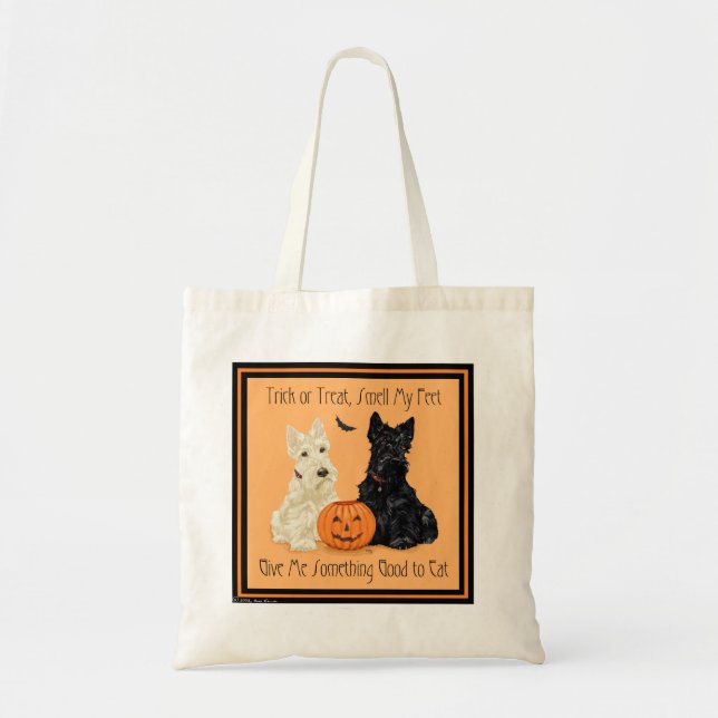 Scottish Terrier Halloween Tote Bag (Front)