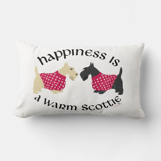 Scottish Terrier Happiness Pillow (Front)