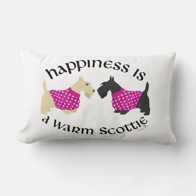 Scottish Terrier Happiness Pillow (Front)