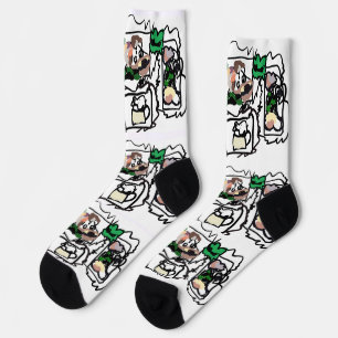 Scottish terrier hearts and green socks