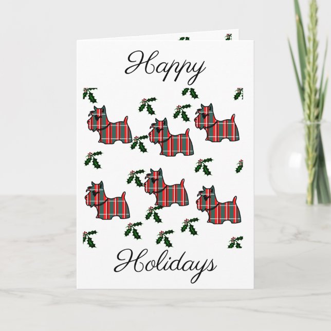 Scottish Terrier Holiday Card (Front)