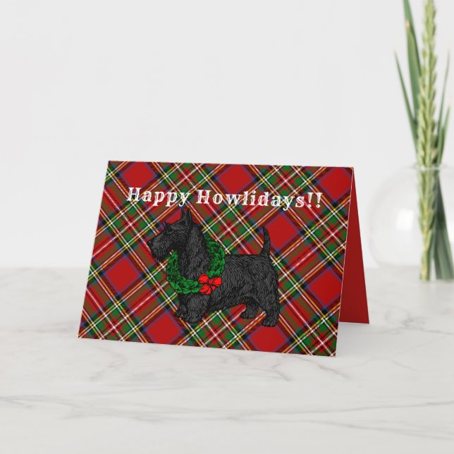 Scottish Terrier Holiday Card (Front)