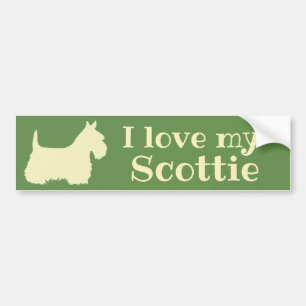 Scottish Terrier, I love my Scottie/wheaten Bumper Sticker