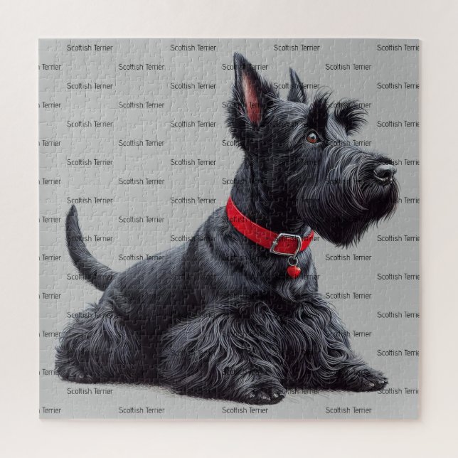 Scottish Terrier in Jigsaw Puzzle (Vertical)