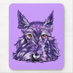 Scottish Terrier in Purple Mouse Pad