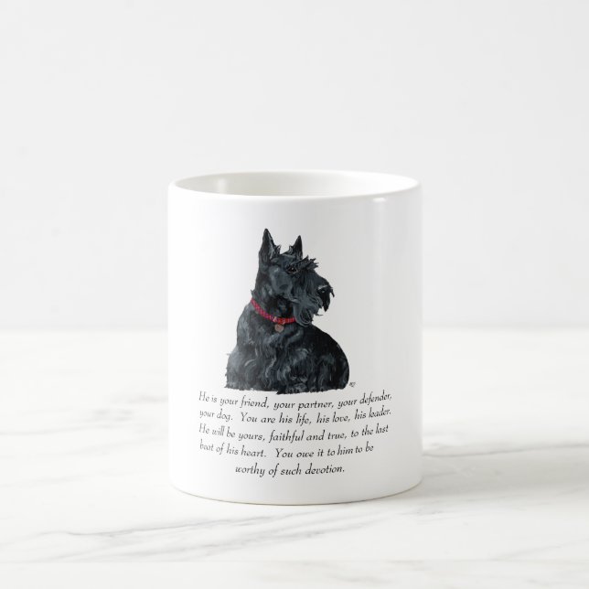 Scottish Terrier Keepsake - MALE Dog Coffee Mug (Center)