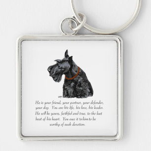 Scottish Terrier Keepsake - MALE Dog Key Ring