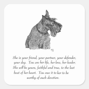 Scottish Terrier Keepsakes - FEMALE Square Sticker