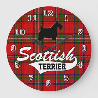 Scottish Terrier Large Clock