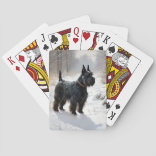Scottish Terrier Let It Snow Christmas Playing Cards