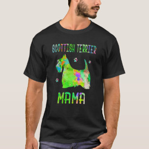 Scottish Terrier Mama Colourful Dog Mum T-Shirt
