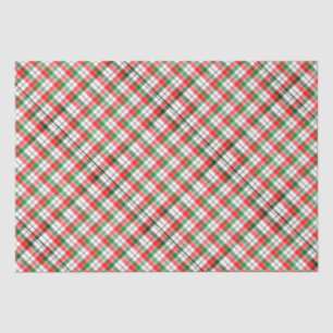 Scottish Terrier Merry Christmas Plaid Tissue Paper
