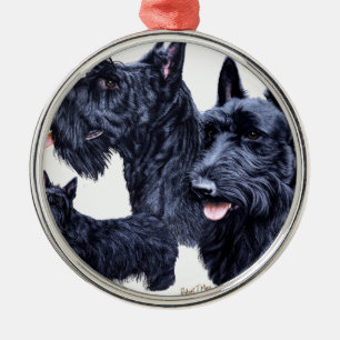 Scottish Terrier Metal Tree Decoration