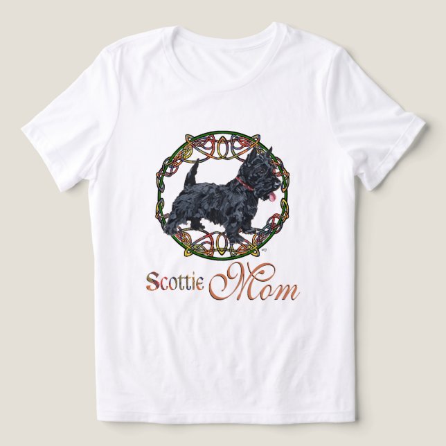 Scottish Terrier MOM Tri-Blend Shirt (Design Front)