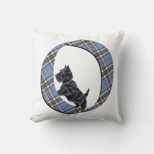 Scottish Terrier Monogram O Pillow
