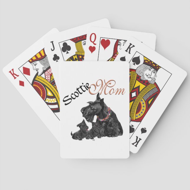 Scottish Terrier Mum & Pups Playing Cards (Back)