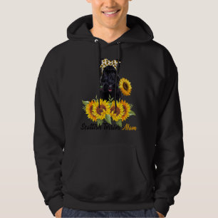 Scottish Terrier Mum Sunflower Summer Dog Mum Mama Hoodie