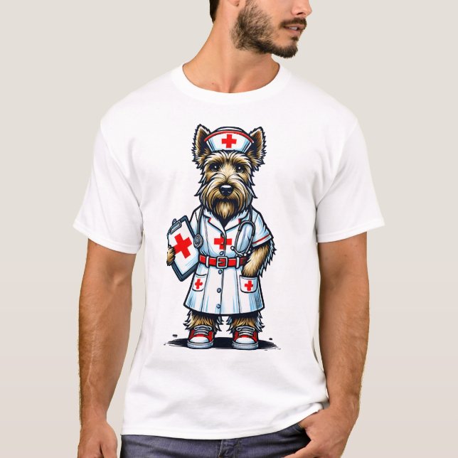 Scottish Terrier Nurse T-Shirt (Front)