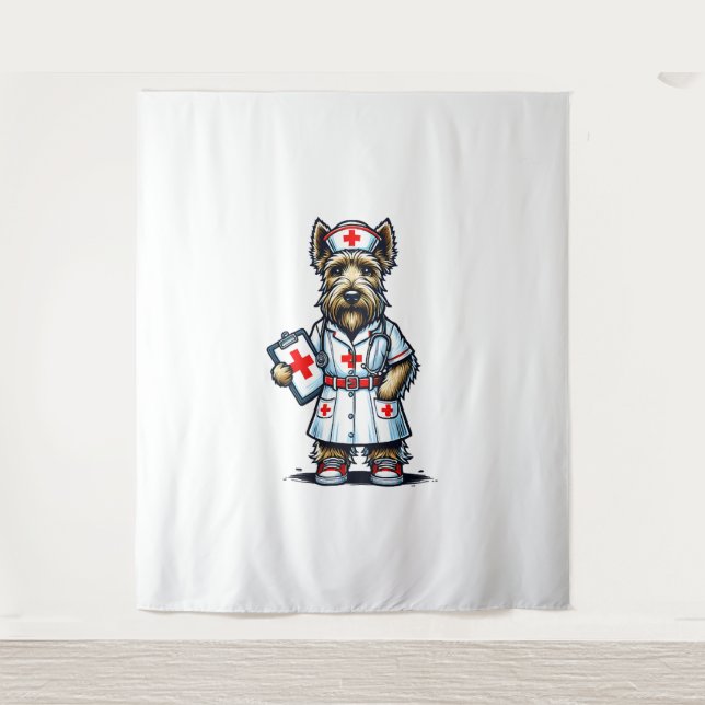 Scottish Terrier Nurse Tapestry (Front)