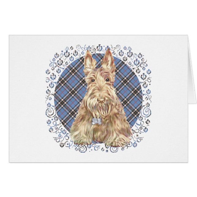Scottish Terrier on Tartan (Front Horizontal)