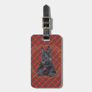 Scottish Terrier on Tartan Luggage Tag