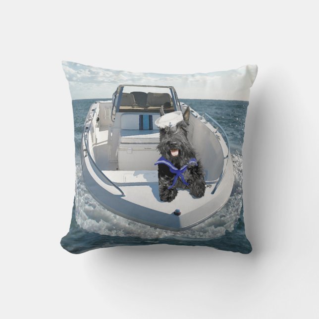 Scottish Terrier on the Boat Cushion (Front)