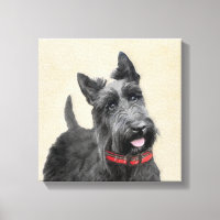 Scottish Terrier Painting - Cute Original Dog Art