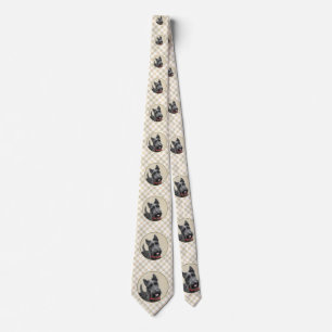 Scottish Terrier Painting - Cute Original Dog Art Tie