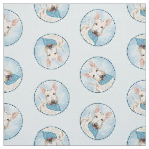 Scottish Terrier Painting Wheaten Original Dog Art Fabric