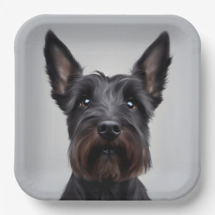 Scottish Terrier Paper Plate
