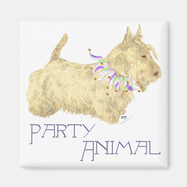 Scottish Terrier Party Animal Magnet (Front)