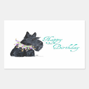 Scottish Terrier Party Animal Rectangular Sticker