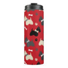 Scottish Terrier Paws and Bones Red