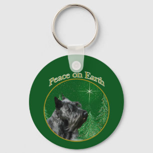 Scottish Terrier Peace Key Ring