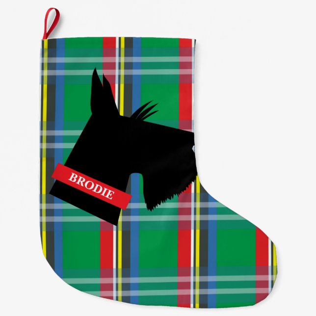 Scottish Terrier Personalised Christmas Stocking (Front)
