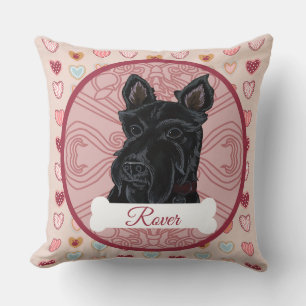 Scottish Terrier Personalize Valentine Pillow