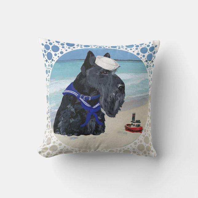 Scottish Terrier Pillow (Front)