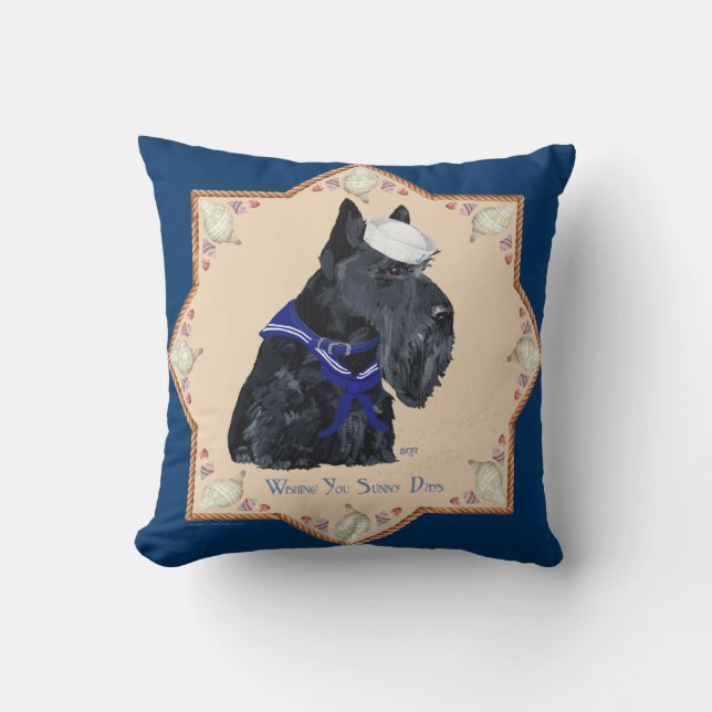 Scottish Terrier Pillow (Front)