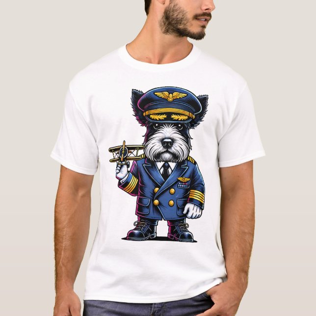 Scottish Terrier Pilot T-Shirt (Front)
