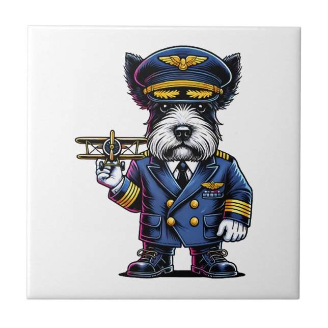 Scottish Terrier Pilot Tile (Front)